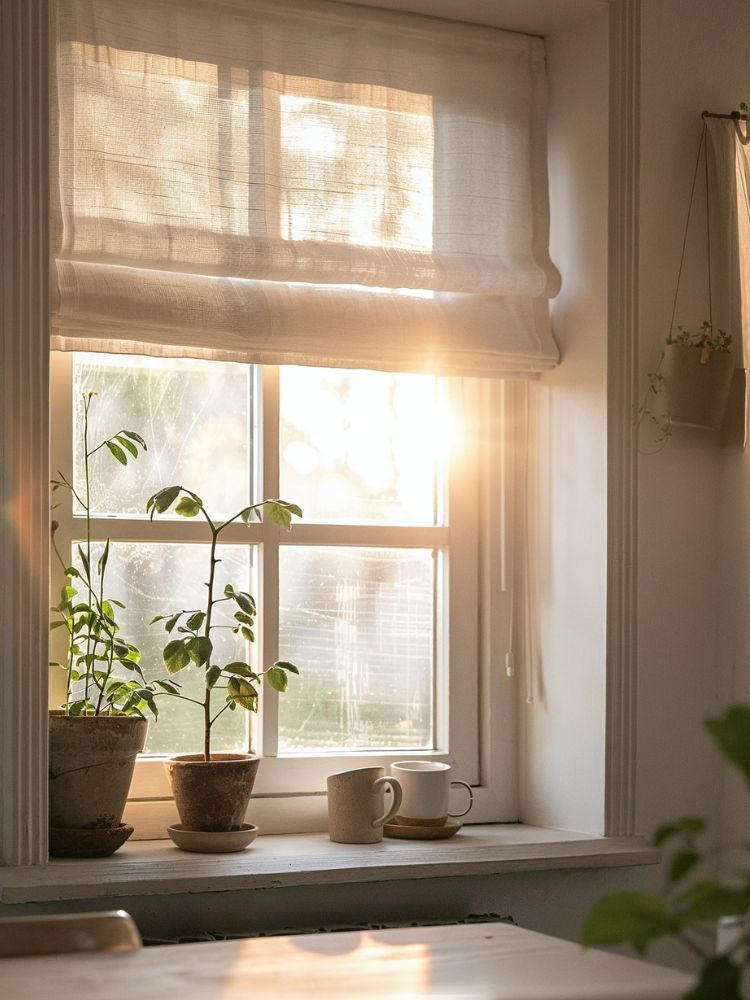 Smart Roman Shade - Premium Linen Fabric