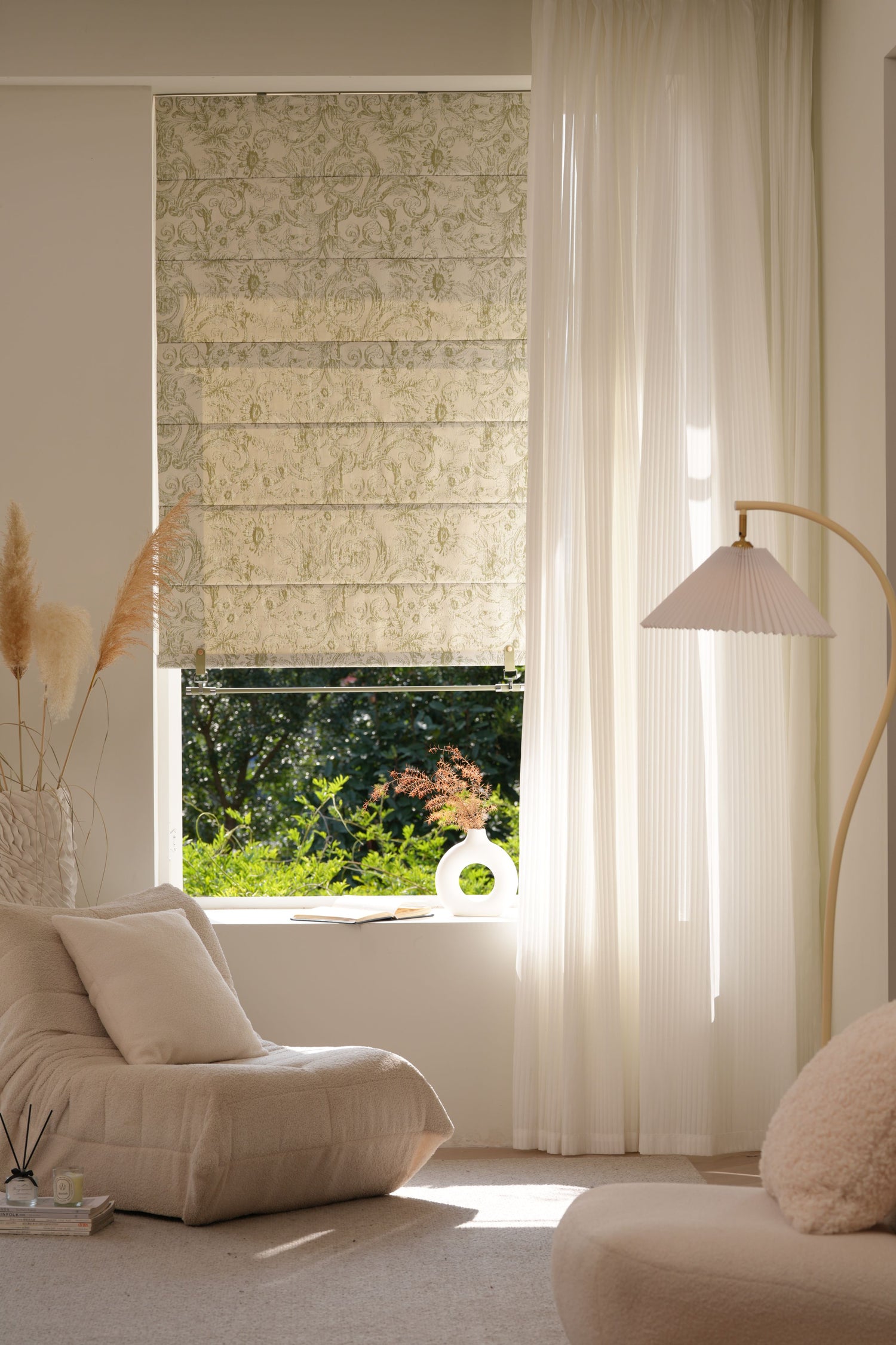 Smart Roman Shade - Premium Linen Fabric
